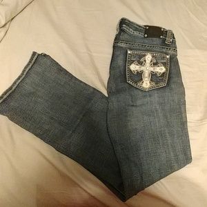 Wired Heart Rhinestone Detail Jeans